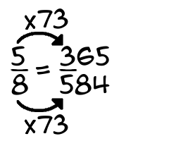 5/8 times 73