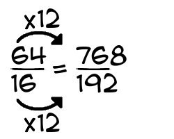 64/16 times 12