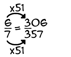 6/7 times 51