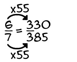 6/7 times 55