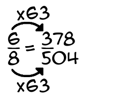 6/8 times 63
