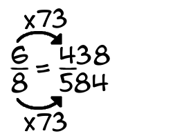 6/8 times 73