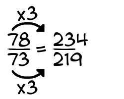 78/73 times 3