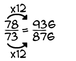 78/73 times 12
