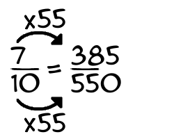 7/10 times 55