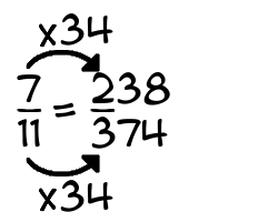 7/11 times 34