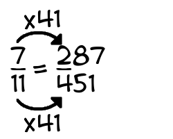 7/11 times 41