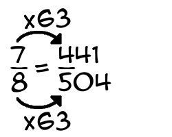 7/8 times 63