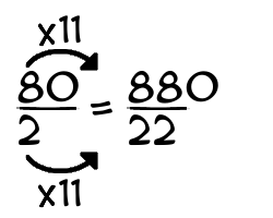 80/2 times 11