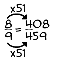8/9 times 51