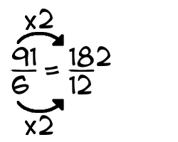 91/6 times 2