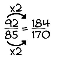 92/85 times 2