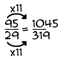 95/29 times 11