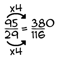 95/29 times 4