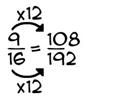 9/16 times 12