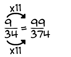 9/34 times 11